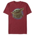 thumbnail image 1 of Men's Star Wars: The Mandalorian The Child Circle Halo Graphic Tee Cardinal X Large, 1 of 4