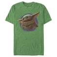 thumbnail image 1 of Men's Star Wars: The Mandalorian The Child Circle Halo Graphic Tee Kelly Heather Large, 1 of 4