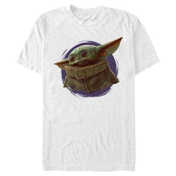 Men's Star Wars: The Mandalorian The Child Circle Halo Graphic Tee White Large