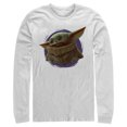 thumbnail image 1 of Men's Star Wars: The Mandalorian The Child Circle Halo  Long Sleeve Shirt White Medium, 1 of 3