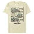 thumbnail image 1 of Men's Star Wars: The Mandalorian The Child Comic Strip  Graphic Tee Beige Small, 1 of 3