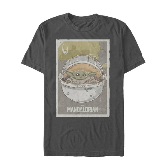 Men's Star Wars: The Mandalorian The Child Cradle Graphic Tee Charcoal 3X Large