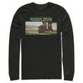 thumbnail image 1 of Men's Star Wars: The Mandalorian The Child Desert Walking  Long Sleeve Shirt Black 2X Large, 1 of 3