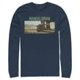 thumbnail image 1 of Men's Star Wars: The Mandalorian The Child Desert Walking Long Sleeve Shirt Navy Blue Large, 1 of 3