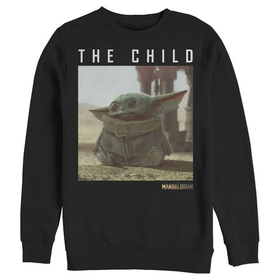 Men's Star Wars: The Mandalorian The Child Frame Sweatshirt Black 2X Large