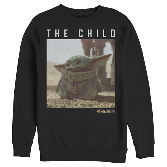 Men's Star Wars: The Mandalorian The Child Frame Sweatshirt Black Medium