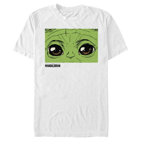 Men's Star Wars: The Mandalorian The Child Hypnotic Eyes  Graphic Tee White Medium