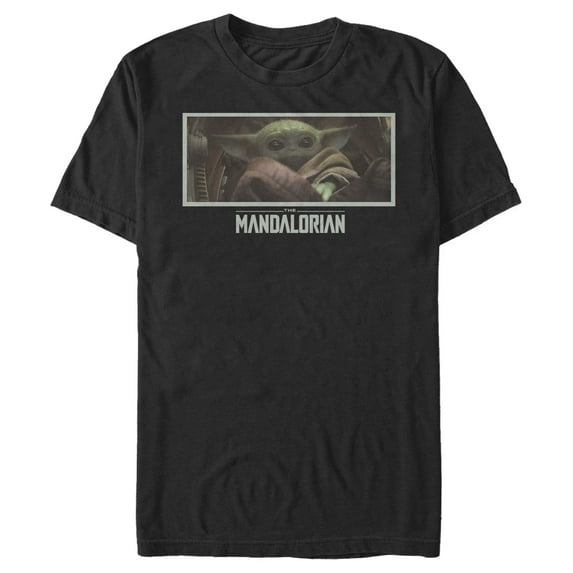 Men's Star Wars: The Mandalorian The Child Letterbox Graphic Tee Black 4X Large