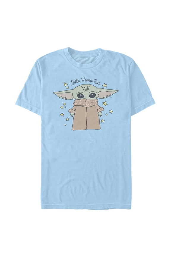Men's Star Wars: The Mandalorian The Child Little Womp Rat Graphic Tee Light Blue X Large