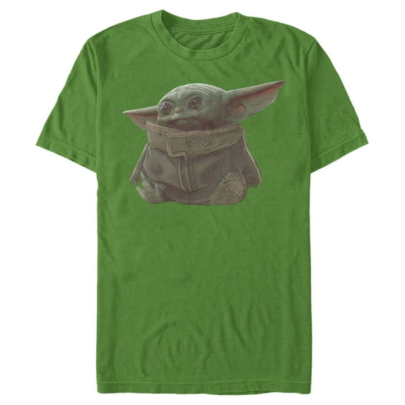 Men's Star Wars: The Mandalorian The Child Portrait Graphic Tee Kelly Green Medium