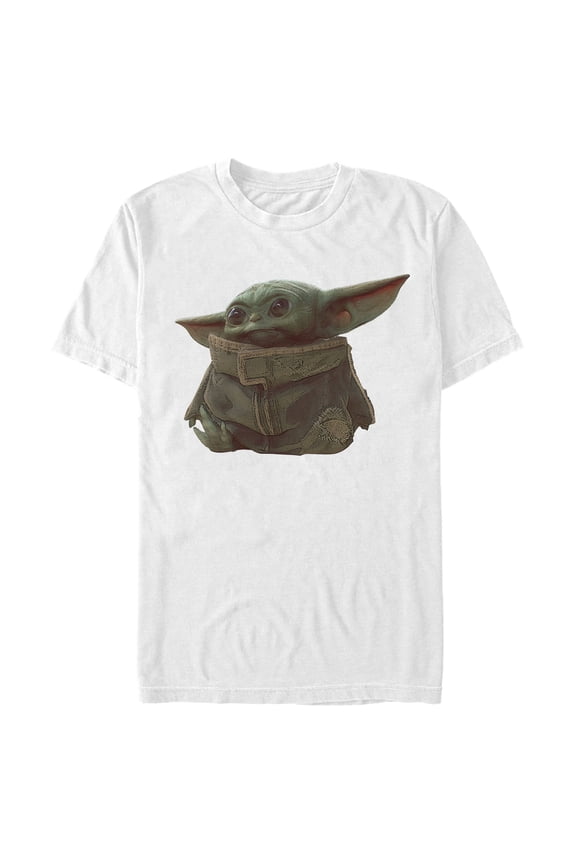 Men's Star Wars: The Mandalorian The Child Portrait Graphic Tee White Medium