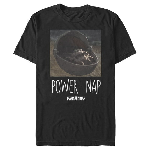 Men's Star Wars: The Mandalorian The Child Power Nap Graphic Tee Black Large