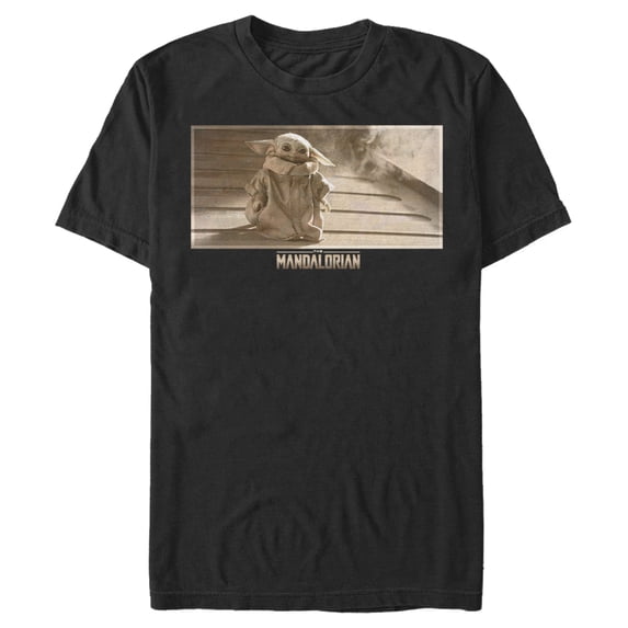 Men's Star Wars: The Mandalorian The Child Ramp Ears Down Graphic Tee Black Small