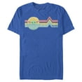 thumbnail image 1 of Men's Star Wars: The Mandalorian The Child Retro Stripes  Graphic Tee Royal Blue X Large, 1 of 4