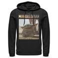thumbnail image 1 of Men's Star Wars: The Mandalorian The Child Scene Pull Over Hoodie Black Medium, 1 of 3