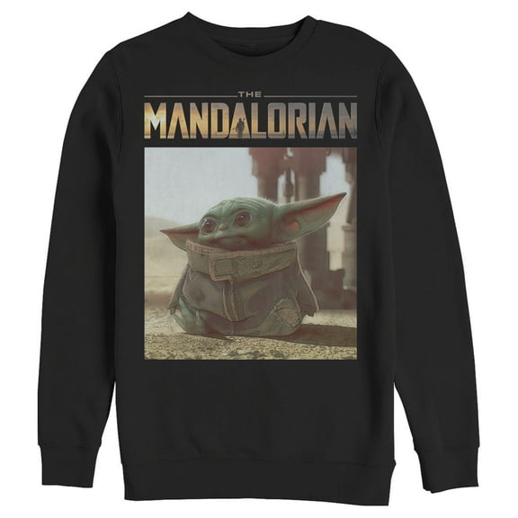 Men's Star Wars: The Mandalorian The Child Scene  Sweatshirt Black 2X Large