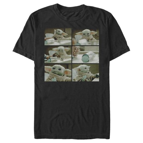 Men's Star Wars: The Mandalorian The Child Snack Time  Graphic Tee Black Small