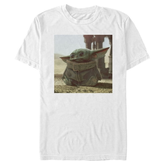 Men's Star Wars: The Mandalorian The Child Square Frame Graphic Tee White 2X Large
