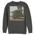 thumbnail image 1 of Men's Star Wars: The Mandalorian The Child Square Frame  Sweatshirt Charcoal Heather Large, 1 of 3