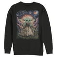 thumbnail image 1 of Men's Star Wars: The Mandalorian The Child Starry Night  Sweatshirt Black Small, 1 of 4