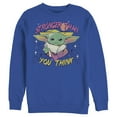 thumbnail image 1 of Men's Star Wars: The Mandalorian The Child Stronger Than You Think Sweatshirt Royal Blue 2X Large, 1 of 4