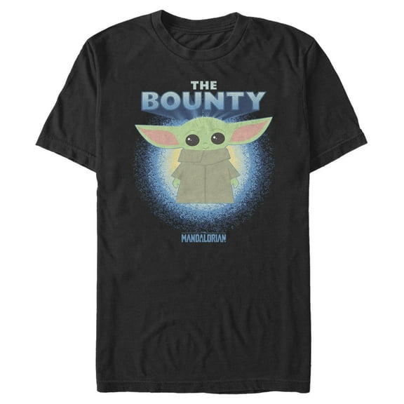 Men's Star Wars: The Mandalorian The Child The Bounty Fuzzy Halo  Graphic Tee Black Large