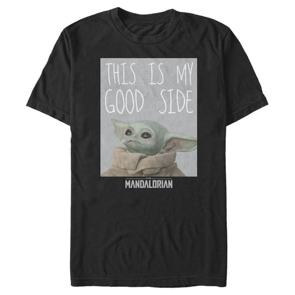Men's Star Wars: The Mandalorian The Child This Is My Good Side  Graphic Tee Black 2X Large