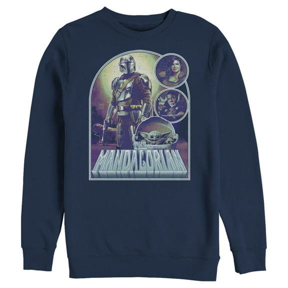 Men's Star Wars: The Mandalorian The New Plan  Sweatshirt Navy Blue 2X Large