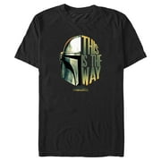 Men's Star Wars: The Mandalorian This is the Way Helmet Logo Graphic Tee Black X Large