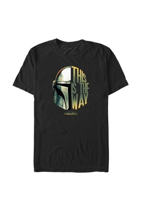 Men's Star Wars: The Mandalorian This is the Way Helmet Logo Graphic Tee Black X Large
