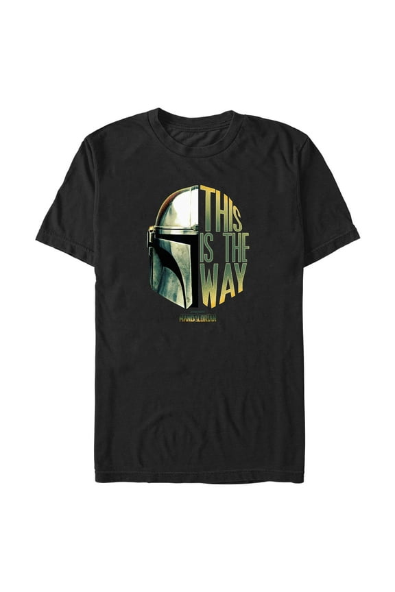 Men's Star Wars: The Mandalorian This is the Way Helmet Logo Graphic Tee Black 2X Large