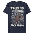 thumbnail image 1 of Men's Star Wars: The Mandalorian This Is The Way Mando Graphic Tee Navy Blue Large, 1 of 4