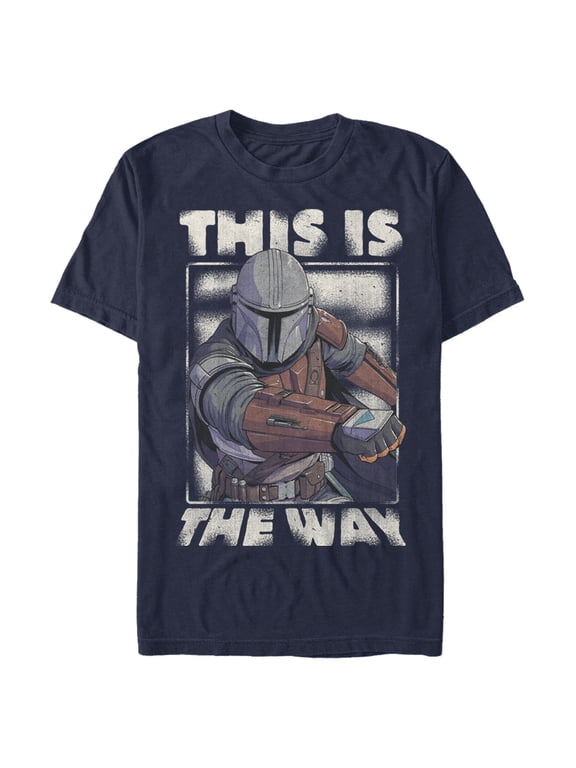 Men's Star Wars: The Mandalorian This Is The Way Mando Graphic Tee Navy Blue Large