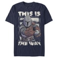 thumbnail image 1 of Men's Star Wars: The Mandalorian This Is The Way Mando Graphic Tee Navy Blue Small, 1 of 4