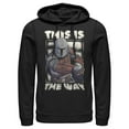 thumbnail image 1 of Men's Star Wars: The Mandalorian This Is The Way Mando  Pull Over Hoodie Black Small, 1 of 3