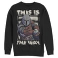 thumbnail image 1 of Men's Star Wars: The Mandalorian This Is The Way Mando Sweatshirt Black Small, 1 of 3