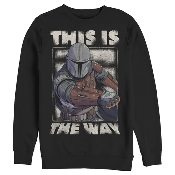 Men's Star Wars: The Mandalorian This Is The Way Mando Sweatshirt Black Small