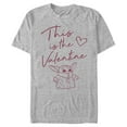thumbnail image 1 of Men's Star Wars: The Mandalorian Valentine's Day The Child Valentine Way  Graphic Tee Athletic Heather Small, 1 of 5