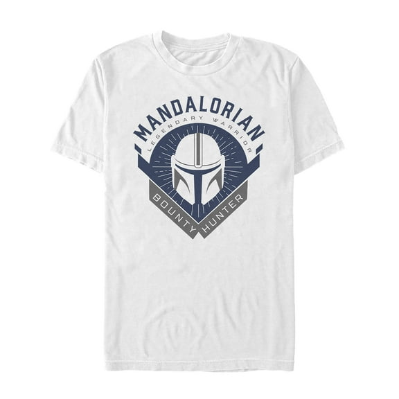 Men's Star Wars: The Mandalorian Warrior Emblem  Graphic Tee White Medium