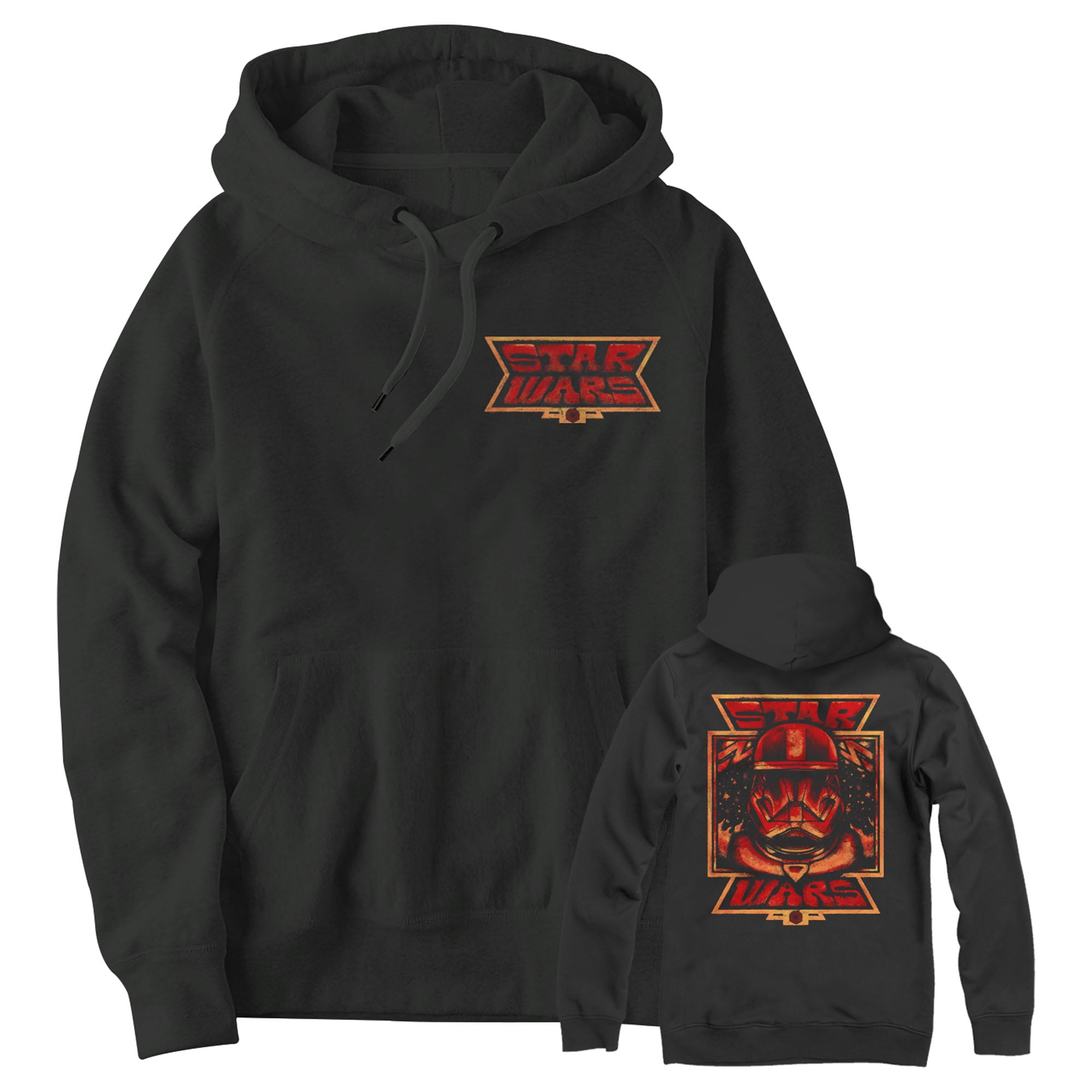 Men s Star Wars The Rise of Skywalker Artistic Sith Trooper Badge Pull Over Hoodie Black Small