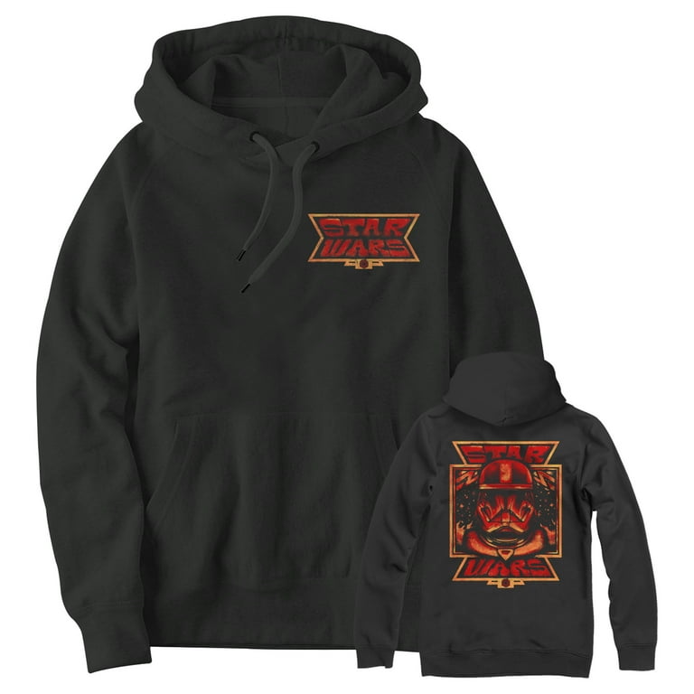 Men s Star Wars The Rise of Skywalker Artistic Sith Trooper Badge Pull Over Hoodie Black Small