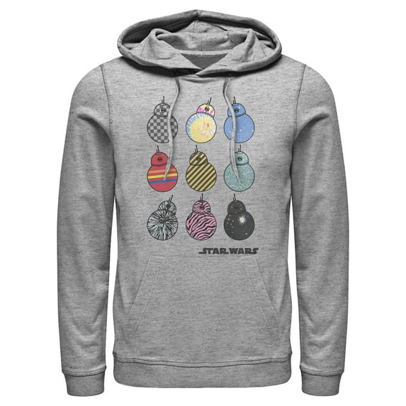 Men's Star Wars: The Rise of Skywalker BB-8 Fashion Pull Over Hoodie Athletic Heather Large
