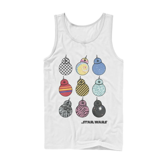 Men's Star Wars: The Rise of Skywalker BB-8 Fashion Tank Top White Medium