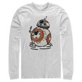 thumbnail image 1 of Men's Star Wars: The Rise of Skywalker BB-8 Lighter  Long Sleeve Shirt White Large, 1 of 3