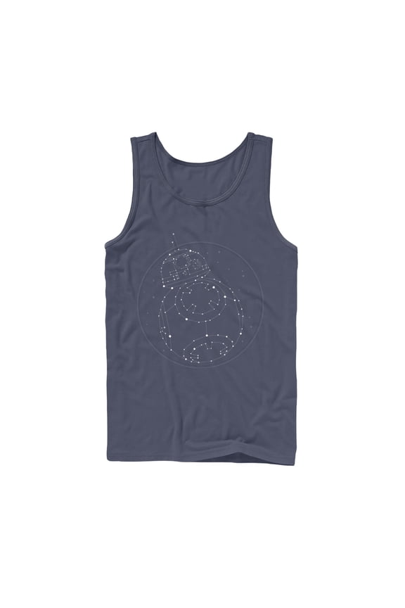 Men's Star Wars: The Rise of Skywalker BB-8 Starry Constellation Tank Top Navy Blue Large