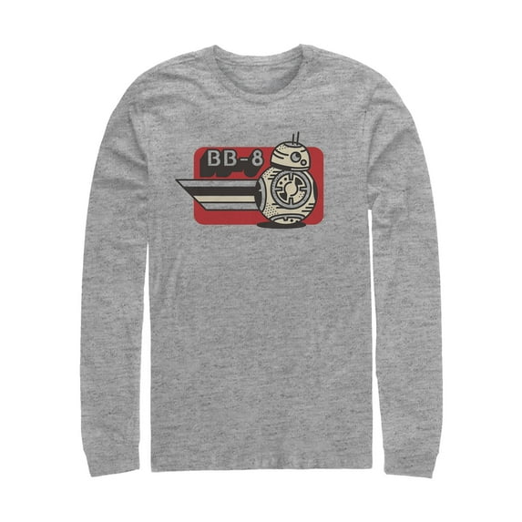 Men's Star Wars: The Rise of Skywalker BB-8 on the Run Long Sleeve Shirt Athletic Heather 2X Large