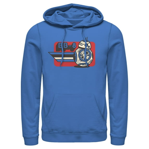 Men's Star Wars: The Rise of Skywalker BB-8 on the Run Pull Over Hoodie Royal Blue Small