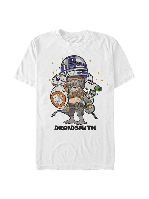 Men's Star Wars: The Rise of Skywalker Babu Frik Droidsmith Graphic Tee White Small