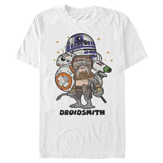 Men's Star Wars: The Rise of Skywalker Babu Frik Droidsmith Graphic Tee White X Large