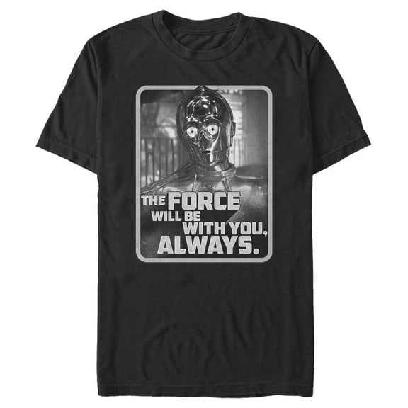 Men's Star Wars: The Rise of Skywalker C-3PO With You Always  Graphic Tee Black Large